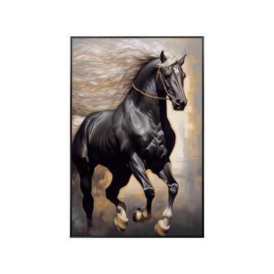 China Modern Decorative Painting Art Galloping Horse Canvas Painting Nordic Light Luxury for sale