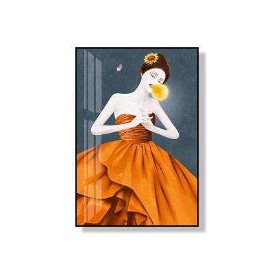 China Modern Customized Abstract Painting Wall Art Mural Room Home Decoration of Woman Portrait Figure for sale