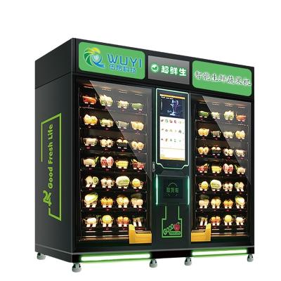 China Metro station XYZ factory fast delivery big cabinet refrigerated salad vegetable egg vending machine for foods for sale