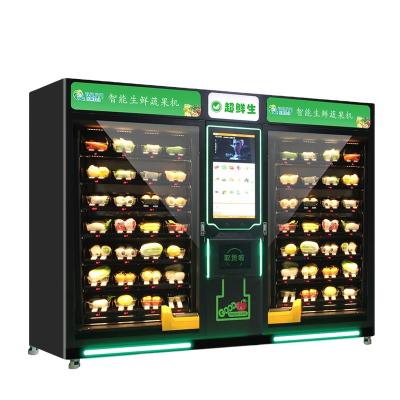 China Outdoor Automatic Metro Station Shaft Lift System Metal Steel Frame Fresh Food Sandwich Cupcake Milk Vending Machine for sale