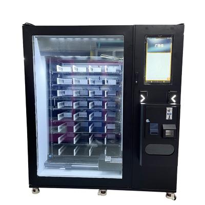 China Subway Station 21.5 Inch Touch Screen Vending Machine With Microwave Oven Lunch Box Meal Automatic Hot Food Vending Machine for sale