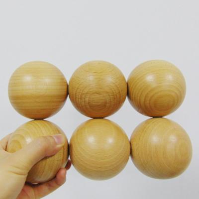 China China Wholesale Beech Solid 60mm Log Ball For Crafts for sale