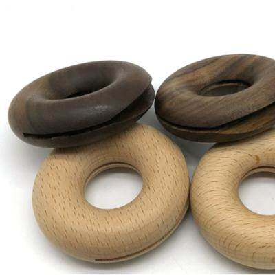 China Custom Europe Donuts Form Wooden Beech Walnut Food Bag Sealing Clip for sale