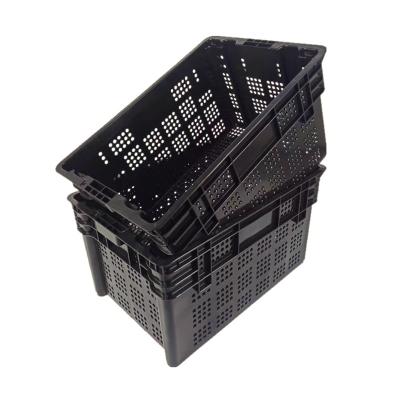 China Custom Eco - Friendly Raw Material Large Universal Plastic Transport Crate Of Fruit Vegetable Storage Crates for sale