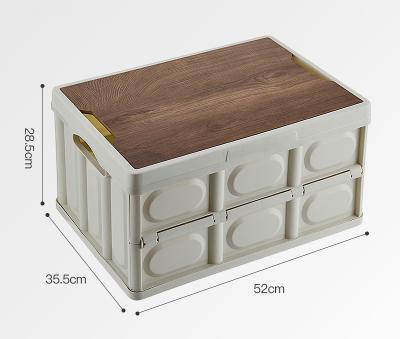 China Large Capacity Storage Box Folding Portable Organizer Viable Other Storage Boxes with Lid for sale