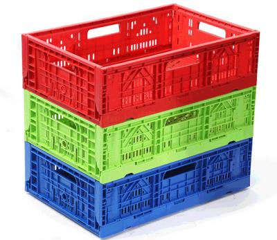 China Hot Selling Large Capacity Sustainable Universal Storage Basket Collapsible Plastic Storage Basket for sale