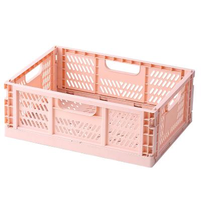 China Sustainable Hot Selling Universal Portable Cut Plastic Foldable Kids Storage Basket Storage Basket for sale