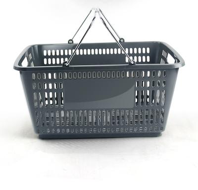 China Strong storage bulk sales and durable high quality hand held plastic shopping baskets for sale