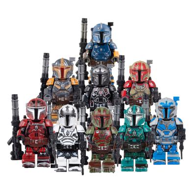 China Construction Toy Star Series Reinstall The Mandalorian Bounty Hunter Bobafit Armor Action Figure Wars Mini Building Blocks Toys Children Gifts for sale