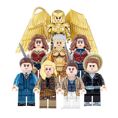 China Building Toy WM2043 Movie Superheroes Legoed Wonder Woman Leopard Diana Steve Barbara Maxwell Lord Ares Mini Building Block Toy Figures Kids for sale