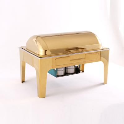 China Customized LOGO and New Arrived Modern Restaurant Stainless Steel Teasing Dishes Shake Food Warmer Sets for sale