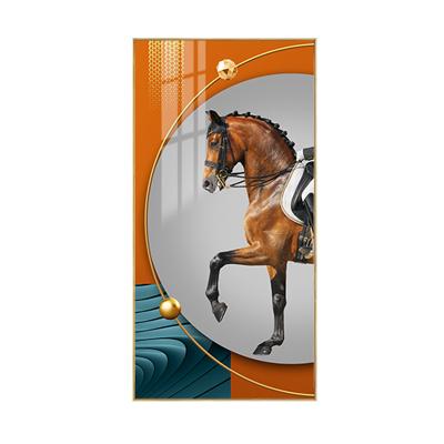 China View High Resolution Minimalist Home Wall Metal Horse Frame Aluminum Alloy Decorative Painting for sale