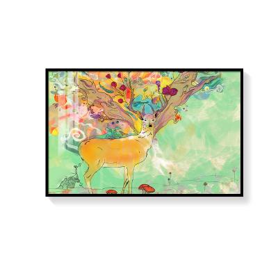 China High Resolution Multiple Styles Customizable Modern Aluminum Alloy Frame Animal Decorative Painting for sale