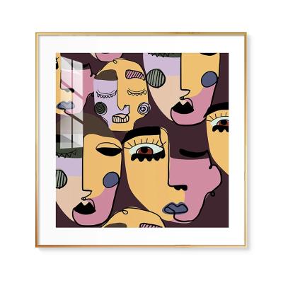 China High Resolution Custom Aluminum Alloy Frame Abstract Canvas Wall Art Decorative Painting for sale