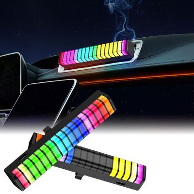 China RGB Perfume App Control Air Vent Fragrance Decoration Atmosphere Ornaments Colorful Led Music Rhythm Light 119*20*20MM for sale