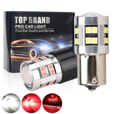 China 3030 led turn signal light car reservation lamps 24SMD brake light CANBUS P21W led BA15S PY21W BAY15D P21W 1157 1156 led signal light for sale