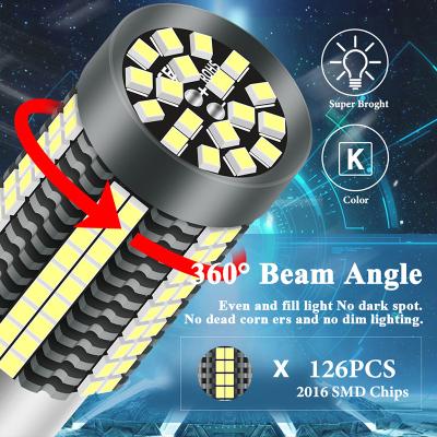 China 1156 led 126smd signal 1157 T20 T25 ba15s bay15d 7440 reversing braking light drl 7443 3156 3157 led 1156 1157 T20 T25 for sale