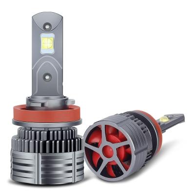 China Aluminum Alloy+Plastic Super Bright 16800LM 6500K V6 75W Led Headlight Bulb H1 H3 H4 9005 9006 H8 H11 9012 H7 Led Headlight H4 for sale