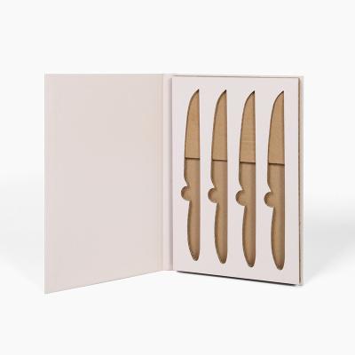 China Wholesale Customized White Recyclable Recyclable Kraft Paper Steak Knife Eco Friendly Packing Corrugated Cardboard Box for sale