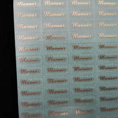 China 3d waterproof custom metal label embossed metal sticker for perfume bottle sticker for sale