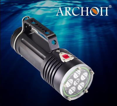 China Black Handheld Cave Diving Lights Rechargeable CREE LED Flashlight for sale