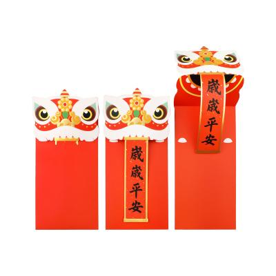 China Gift Envelope Chinese New Year Lucky Red Envelope Pocket Red Envelope Hongbao Figurine for sale