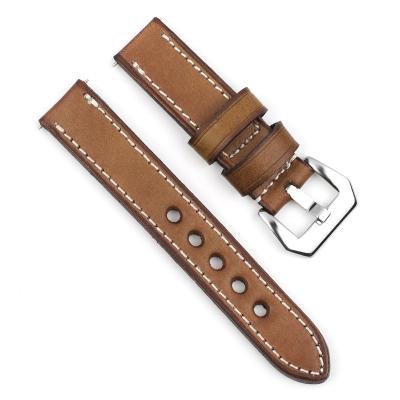 China New Type Adjustable Cowhide Watch Strap Elastic Genuine Leather Classic Leather Strap Wrist Watch Band for sale