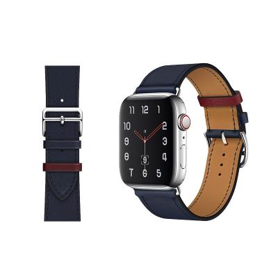 China Small MOQ Apple Watch Stylish PU Smart Watch Leather Bands New Design Adjustable Band Water Resistant for sale