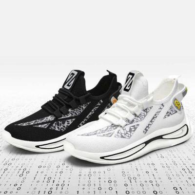 China 2021 new light weight upper non-slip casual men's shoes breathable fashion lace up hundred with men's sports shoes running shoes for sale