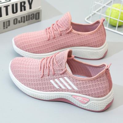 China Factory supply lightweight sports woman shoes mesh not easy to fold breathable non-slip unique women's sports casual walking shoes for sale