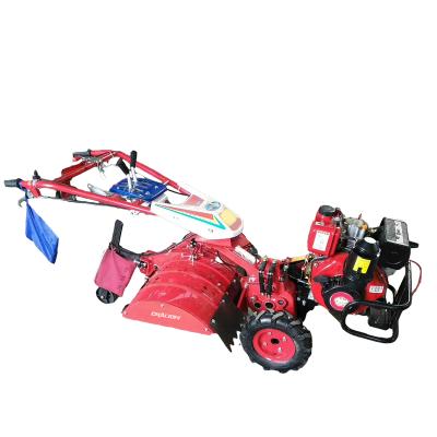 China Mini Farms Power Tiller Machine 173F Diesel Engine 4.05KW Garden Power Tiller Machine For Agriculture Farm Walking Tractor for sale