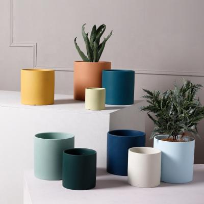 China Hot Sale Home Decoration Colorful Nordic Tea Garden Flower Planter Plant Wholesale Ceramic Pots for sale