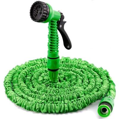 China 50ft 75ft 100ft Adjustable Rubber Soft Latex Extending Expandable Flexible Garden Hose Water Hose With Spouts for sale