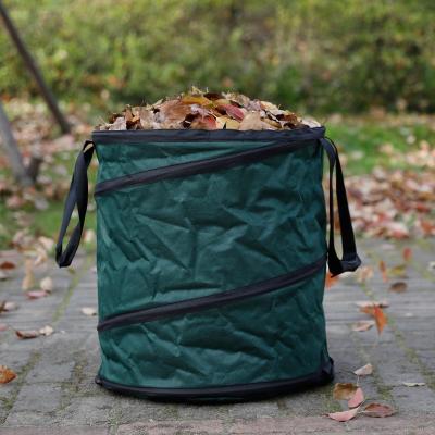 China Popular 600D Cloth Garden Pop Collapsible Sack Leaf Garden Waste Collapsible Foldable Sack for sale