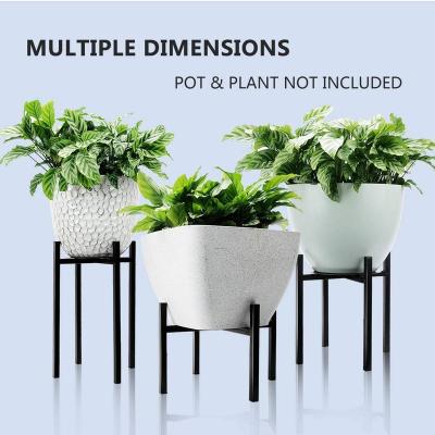 China Modern Black Adjustable Metal Flower Stand Large Indoor Outdoor Potted Plant for sale