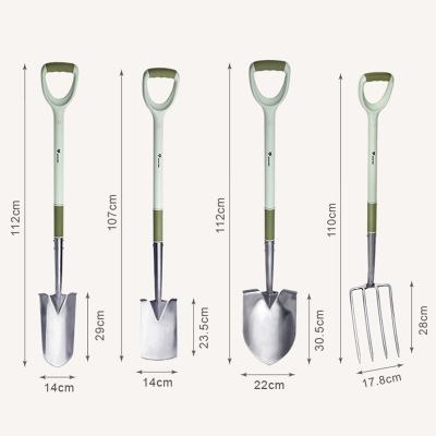 China Anti-Skid Long Handle Stainless Steel Hand Grip Garden Cultivating Shovel Shovel Gardening Digging Tools for sale