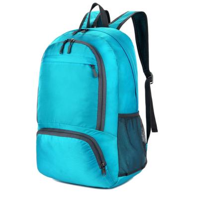 China Custom Durable Small Backpack Waterproof MOQ Logo Promotion Foldable Backpack Packable Daypack for Travel Camping Hiking for sale