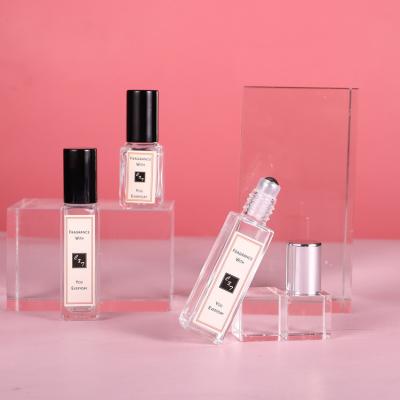 China Personal Care Spray Perfume Bottle Square 5ml 10ml 20ml Clear Glass Perfume Refillable Bottle for sale