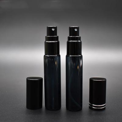 China Personal Care 2021 New Style 10ML Black Frosting Brown Glass Perfume Bottle for sale