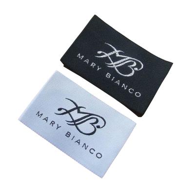 China custom brand name labels for clothes woven label garment sewing label tags factory for sale