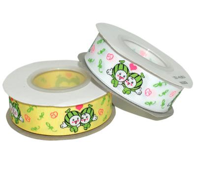 China custom wholesale grosgrain ribbon sizes with your design printing factory for sale