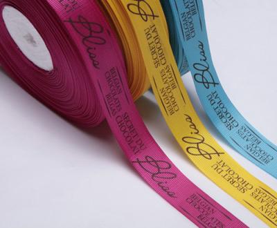 China custom cheap grosgrain ribbon bulk wholesale with hot stamping logo maufacturer for sale