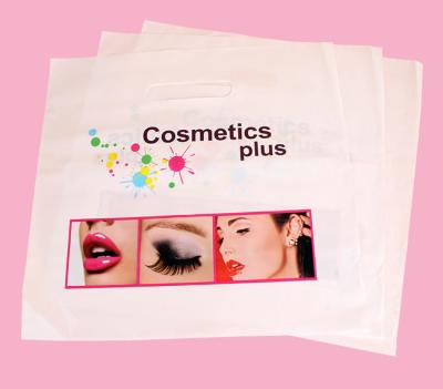 China custom printed eco LDPE plastic shopping cosmetic bags wholesale production for sale