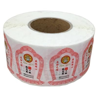 China custom artpaper self-adhesive label sticker with design printing in roll factory for sale