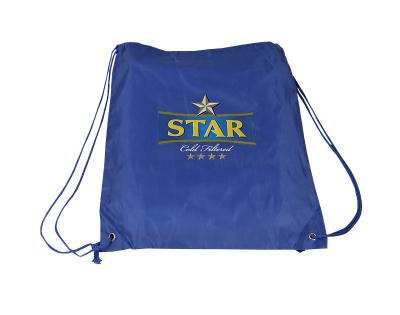 China custom 210D Polyester woven drawstring bags with logo printing manuracturer for sale