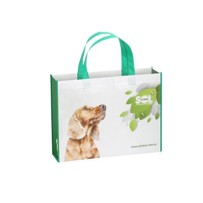 China Printed Recycled PP Woven Shopping Bag Bopp Laminated Personalised Bags Manufacturer for sale