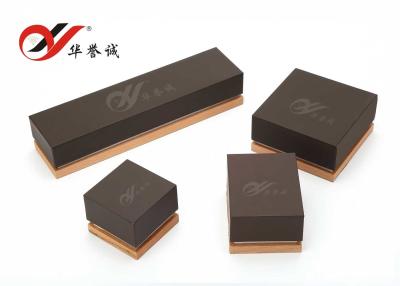 China Leatherette Paper And Solid Wood Jewelry Box , ODM / OEM Wooden Bangle Box for sale