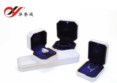 China Free Sample White Jewelry Box , Rubber Paint  Girls Jewelry Box With Spotlight for sale