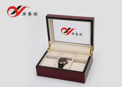 China 3 Units Black Leather Watch Box Square Shape With MDF / Steel Paint for sale