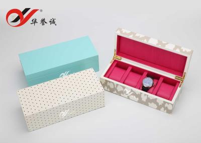 China Impresión de reloj de la laca de lujo de la caja del logotipo de madera del OEM/del ODM para el paquete de cuatro relojes en venta